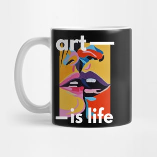 Kiss Popart colorful Style Mug